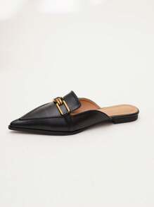 Women's Fashion Casual Flat Pointed Toe Shoes For Spring And Summer, Versatile - Black - View 8