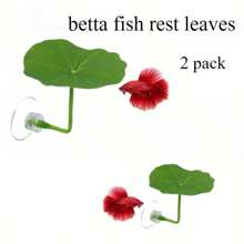 2pcs PE Material Lotus Leaves, Betta Fish Rest Leaves, Betta Fish Spawning Leaves, Aquarium Landscaping