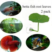 2pcs PE Material Lotus Leaves, Betta Fish Rest Leaves, Betta Fish Spawning Leaves, Aquarium Landscaping