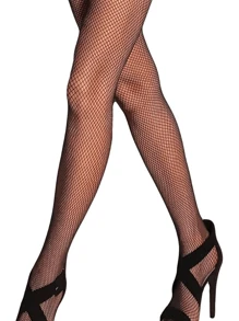 Goota Max 1 Pair Of Solid Color Fishnet Leggings, Bottoms For Women,Sexy Mesh Stockings, Women's Plaid Hollowed-Out Mesh Socks Girls With Empty Fishnet Bottom Stockings Love At First Find Summer Outfits For Women