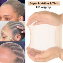Wholesale HD Wig Caps High Quality Transparent HD Hair Nets Weave Nylon Stretchy Lace Front Wig Cap For Women Men Light Brown - Brown - View 8