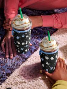 Meoky 3 Pack Reusable Sleeves untuk Es Kopi & Gelas Soda, Insulated Neoprene Sleeves untuk Minuman Dingin & Panas - Hitam - View 7