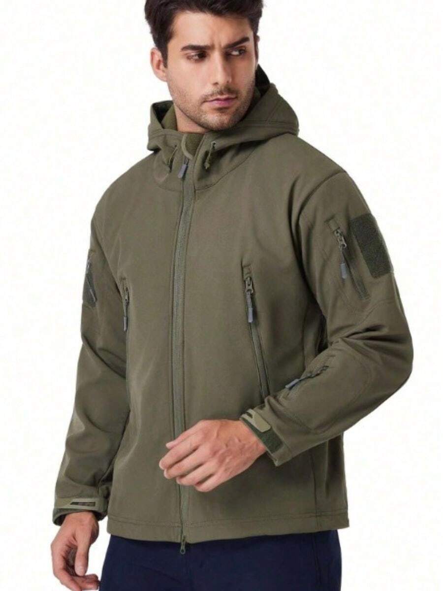 Chaqueta militar táctica impermeable para hombre - Verde - Ver 1