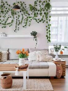 24 /48 Pack 173ft Artificial Ivy Greenery Garland, Fake Vines Hanging Plants Backdrop For Room Bedroom Wall Decor, Green Leaves For Jungle Theme Party Wedding Decoration - màu xanh lá - Xem 4
