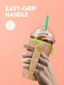 Meoky 3 Pack Reusable Sleeves untuk Es Kopi & Gelas Soda, Insulated Neoprene Sleeves untuk Minuman Dingin & Panas - Jeruk - View 3