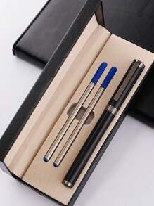 [Customized] High Quality Business Office Ball Pen Set In Gift Box, Includes 2 Refills, Daily Writing, Signing, Gifting For Father's Day, Thanksgiving, Christmas, Birthday, Friends, Relatives, Leaders, Colleagues Back To School