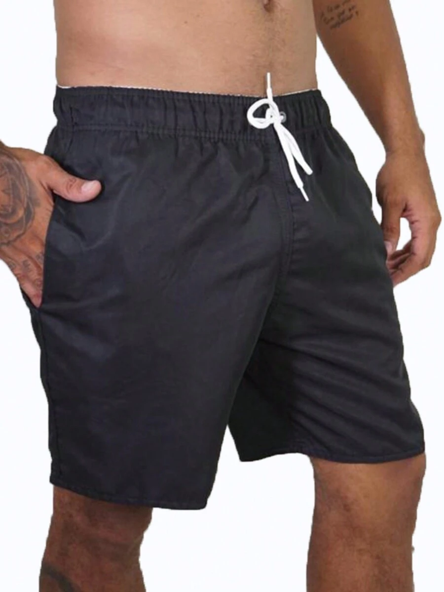 Men's Thick Tactel Shorts Mauricinho Surf Beach Quick Dry Gym Training - màu đen - Xem 1