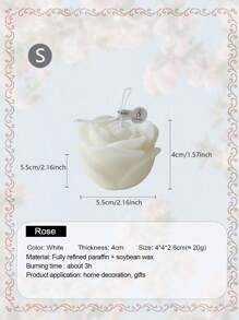 Rose Confession Scented Candles, 3D Rose Flower Candle, Romantic Gift For Valentine's Day, Wedding Anniversary, Candlelight Dinner Decoration, Improve Indoor Atmosphere And Photo Shoot Props,Valentine's Day,Valentines,Valentines Candles Gifts Birthday Graduation