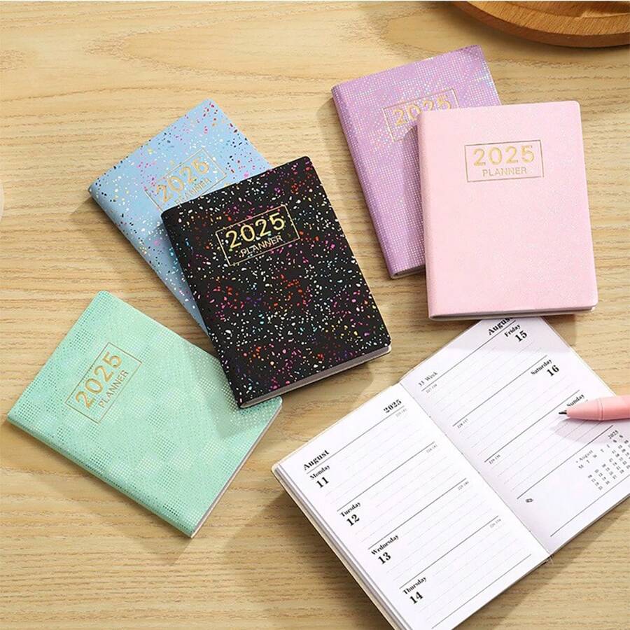1pc 2025 A7 English Calendar Planner, Practical Portable Pocket Size ...