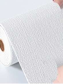 1 pièce de papier peint isolant auto-adhésif, lavable à l'eau, texturé, en matériau PVC à motif aléatoire, imperméable, antibactérien et anti-collision, convenant à la chambre à coucher, au salon, au bureau et autres zones murales. Autocollants de rénovation, panneaux muraux amovibles, papier peint, articles de décoration de printemps pour rafraîchir votre maison, autocollants de décoration Rama
