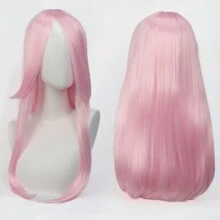 FULCRUM 24 Inch Pink Blue Green Black Anime Costume Long Straight Cosplay Wig Heat Resistant Synthetic Fibers Wig For Party Halloween Christmas