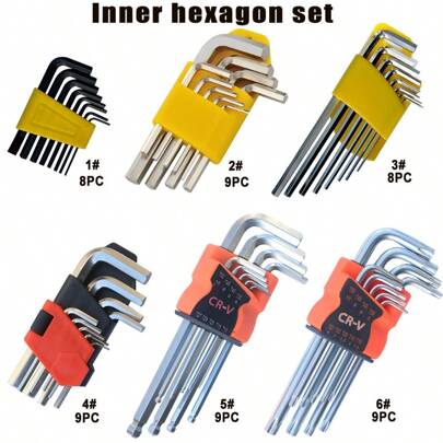 HABO Hexagonal Wrench Set, Plum Blossom Wrench, T-Shaped Wrench, Equipment Maintenance, Furniture Installation, Disassembly Of Screws