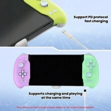 Eggshell Controller Gripcon Switch Controller For Handheld Mode, Ergonomic Controller Compatible With Switch With 6-Axis Gyro, Dual Motor Vibration, Compatible With All Games Of Switch - Multicolor - View 7
