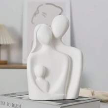 Figura decorativa de resina con pareja en abrazo, estilo minimalista, regalo para boda y inauguración del hogar - Multicolor - Ver 3