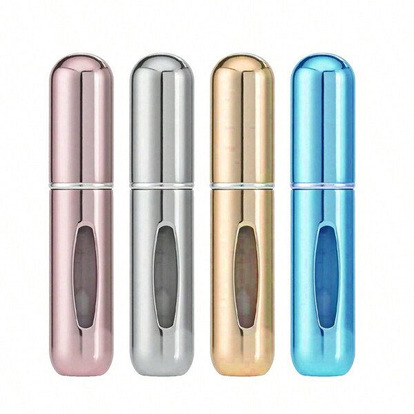 4 Piezas 5ml Portátil Recargable Atomizador Del Perfume Con Bomba De Spray Y Estuche De Viaje