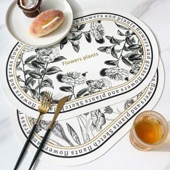 1/2/3/4 件北欧风格西式餐桌餐垫，豪华酒店餐具垫