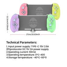 Eggshell Controller Gripcon Switch Controller For Handheld Mode, Ergonomic Controller Compatible With Switch With 6-Axis Gyro, Dual Motor Vibration, Compatible With All Games Of Switch - Multicolor - View 9