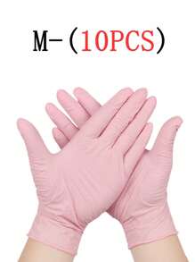 30/60/100 只/袋粉色、白色、蓝色、紫色、黑色一次性丁腈手套，非常适合厨房、洗碗、清洁、美容院、染发、酒店、防水、清洁、洗衣、以及水产养殖食品加工家庭清洁日常使用和 DIY 树脂制作工具，不含乳胶、无粉、厨房、浴室、家庭、家居用品
