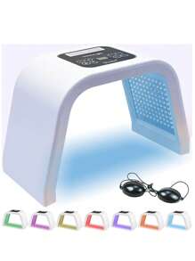 HanTai Led-Face-Tool,LED Light Therapy Facial Mask,7 In 1 Beauty Equipment For Skin Care At Home - 美規A型插(110-127V) - 查看 3