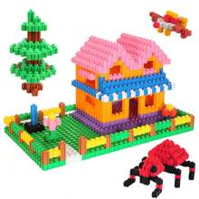 Variable Block Diamond Building Blocks Set - Colored Plastic Building Toys, Tandem Diamond Building Blocks Toys, Assembly Models, Fun Variable Block Diamond Insert Blocks - Multicolor - View 6