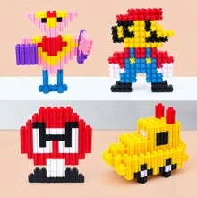 Variable Block Diamond Building Blocks Set - Colored Plastic Building Toys, Tandem Diamond Building Blocks Toys, Assembly Models, Fun Variable Block Diamond Insert Blocks - Multicolor - View 2