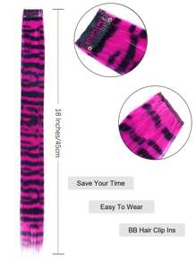 Synthetic Feather Hair Extensions Colorful Wig Clip In One Wig For Women Cosplay Party Y2K Style Good For Newbie Christmas Gift - Multicolor - View 7