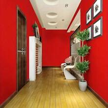 1卷红色纯色自粘墙纸，尺寸：15.7英寸 x 196.8英寸/118.1英寸/39.3英寸，PVC哑光磨砂表面，加厚防水，易于清洁，可移除贴纸，适用于卧室、客厅、酒店墙面、家居装饰、厨房台面、餐具、家具翻新。DIY安装，易于粘贴和移除。翻新贴纸，可粘贴于墙板、墙纸上，春季装饰，焕新您的家。Rama装饰贴纸，生日毕业礼物。 - 紅色 - 查看 4