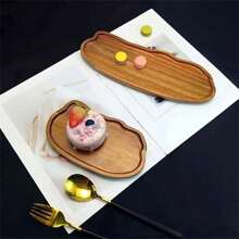 1pc Sandalwood Tray, Wooden Plate, Wooden Tray, Snack Tray, Food Tray, Tea Set Tray, Household Tray, Dessert Tray, Restaurant Tray, Kitchen Tray, Breakfast&Dinner Tray, Fruit Tray, Dinner Tray Christmas Gift
