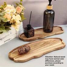 1pc Sandalwood Tray, Wooden Plate, Wooden Tray, Snack Tray, Food Tray, Tea Set Tray, Household Tray, Dessert Tray, Restaurant Tray, Kitchen Tray, Breakfast&Dinner Tray, Fruit Tray, Dinner Tray Christmas Gift