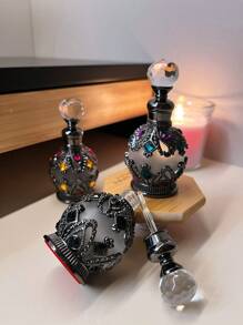 1pc 15ml Essential Oil Perfume Bottle, High End Aromatherapy Bottle, Crystal Bottle, Small Refillable Aromatherapy Bottle, Holiday Travel Essential Oil Dispenser Bottle With Glass Dropper, Vintage Dubai Style Bottle, Mother's Day Gift,Women's Gift, Valentine's Day Gift, Travel, Valentine's Day, For Living Room, Bedroom, Beauty Salon Decoration (No Perfume, Only Empty Bottle) Gifts Birthday Graduation