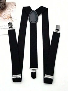 1 件可调节纯色吊带，弹性 Y 型后背男女通用吊带，配有重型金属夹，适合青少年、夏季休闲户外运动或度假旅行、毕业礼物、生日礼服配饰或日常穿着 - 彩色 - 查看 3