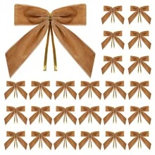 Elevate Your Christmas Spirit 24 Pcs Set Of Decorative Velvet Bow For Artistic Wreaths  Festive Holiday Decorations Ornament - Must-Have For The Season