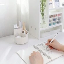 Sanrio 1 pezzo supporto portapenne Sanrio rotante a 360 gradi, scatola porta cancelleria multifunzione per scrivania con grande capacità per studenti