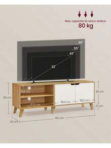 VASAGLE Glass Display Cabinets - 黃色 - 查看 3