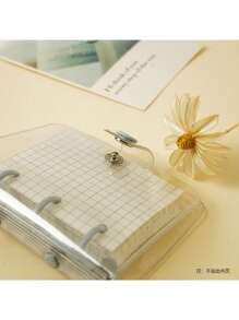 Student Mini 3-Ring Binder With PVC Transparent Cover, Portable Loose-Leaf Notebook Set - 3 Hole Pvc Binder - View 3