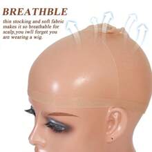 Wholesale HD Wig Caps High Quality Transparent HD Hair Nets Weave Nylon Stretchy Lace Front Wig Cap For Women Men Light Brown - Brown - View 9