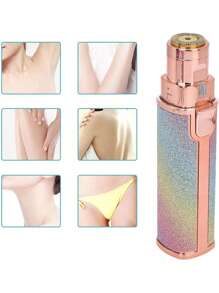 1件裝女性用無痛便攜式2合1電動除毛器－眉毛修剪器、唇部刮毛器，迷你尺寸，可去除眉毛、唇線與臉部毛髮，USB充電便攜式刮毛器，無痛自動眉毛刮毛器，臉部除毛，女性美容 - 彩色 - 查看 5