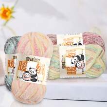 1 件 100 克 DIY 厚手工针织纱线，适用于毛毯、包、娃娃和其他钩针项目，100% 涤纶纤维 - 彩色 - 查看 3
