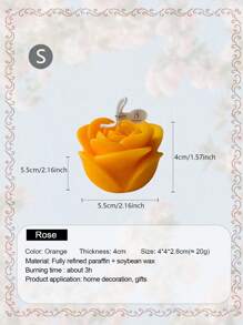 Rose Confession Scented Candles, 3D Rose Flower Candle, Romantic Gift For Valentine's Day, Wedding Anniversary, Candlelight Dinner Decoration, Improve Indoor Atmosphere And Photo Shoot Props,Valentine's Day,Valentines,Valentines Candles Gifts Birthday Graduation