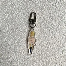 1pc K-Pop Boy Band Acrylic Microphone Keychain, JK/V/JIMIN//JIN/J-HOPE/RM/Celebrity Merchandise Charm, Backpack Accessory, Phone Charm, Car Key Chain, School Bag Pendant, Acrylic Bag Decor, Gift Car Accessories Bag Charm Letter