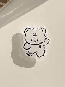 Soporte para teléfono móvil con forma de perro oso Kawaii de GUCADI, expandible y plegable, compatible con estuches de teléfono Apple, Honor, VIVO, OPPO, , Android, regalo para cumpleaños, familia, amigos, agarre de teléfono extensible y retráctil, accesorios para teléfono