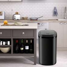 58L Stainless Steel Automatic Touchless Kitchen Bathroom Sensor Bin,Trash Can,Touch Bin