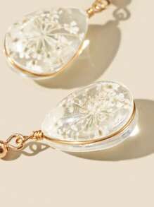Clear Waterdrop Drop Earrings
