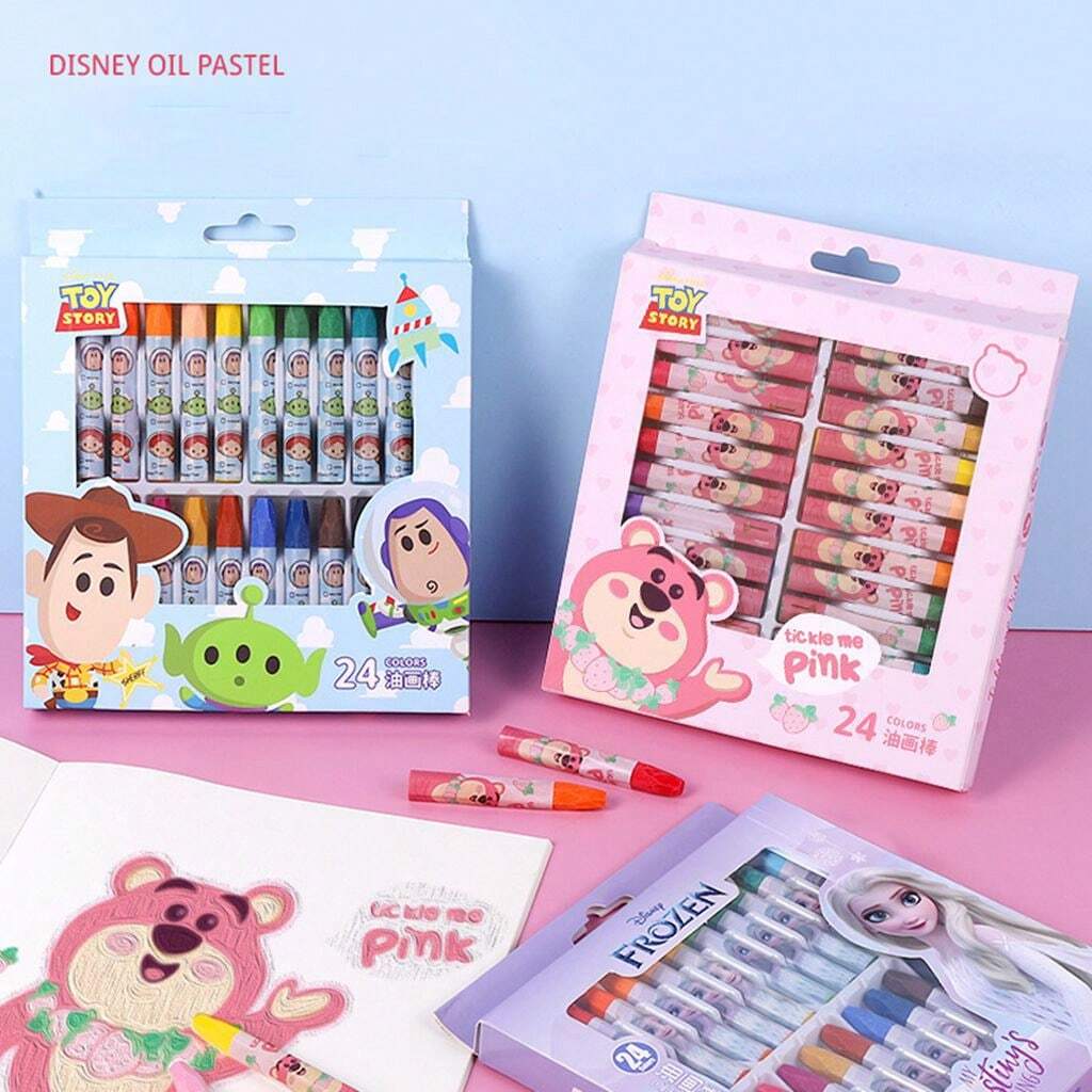 Disney Spider-Man, Toy Story, Elsa Paint Brush & Oil Pastel Set