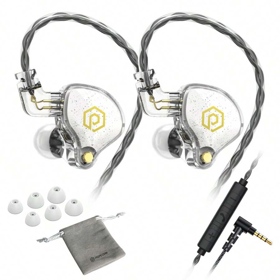 Audífonos Intraurales Popcorn Bass X8 Pro In-ear Gamer Con Micrófono - Blanco - Ver 1