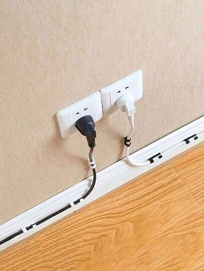 20pcs Cable Clips With Adhesive Base, Cable Holders, Home And Office Cable Management System