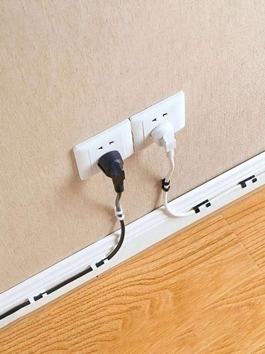 20pcs Cable Clips With Adhesive Base, Cable Holders, Home And Office Cable Management System - Multicolor - View 1