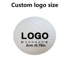 Customizable Golf Balls With Name Or Logo, Personalized Golf Balls With Words, Double-Layer Golf Ball Customization, Golf Personalization - White - View 5