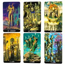 Surrealist Tarot Cards Deck(With Pdf-Guidebook)Fortune Telling Game,Halloween Gift, Christmas Gift - Green - View 5