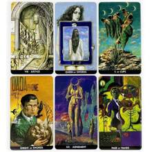 Surrealist Tarot Cards Deck(With Pdf-Guidebook)Fortune Telling Game,Halloween Gift, Christmas Gift - Green - View 4